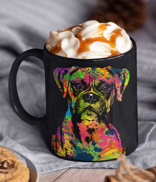 GORGEOUS POP ART BOXER MUG - DESIGN ON BOTH SIDES