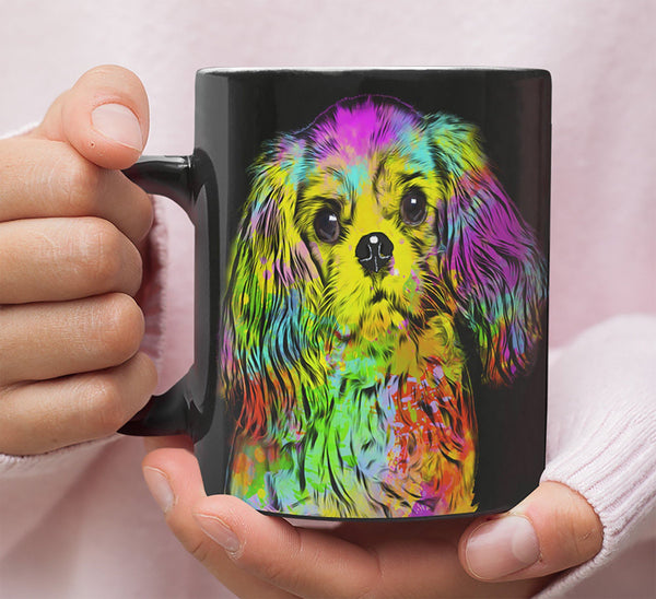 GORGEOUS POP ART CAVALIER KING CHARLES SPANIEL - DESIGN ON BOTH SIDES