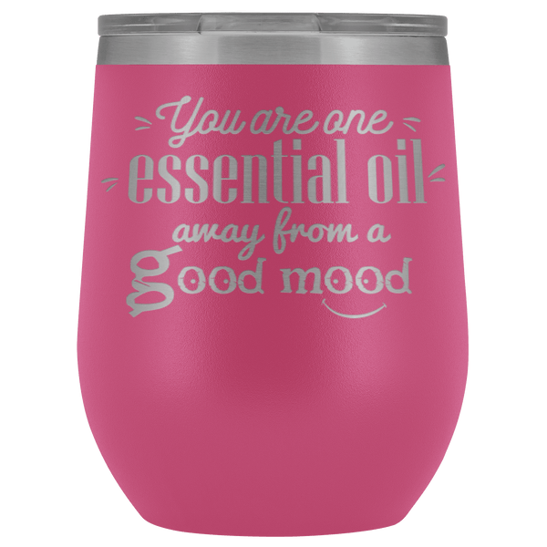 GOOD MOOD STAINLESS STEEL VACUUM WINE TUMBLER - 12 COLORS TO CHOOSE FROM