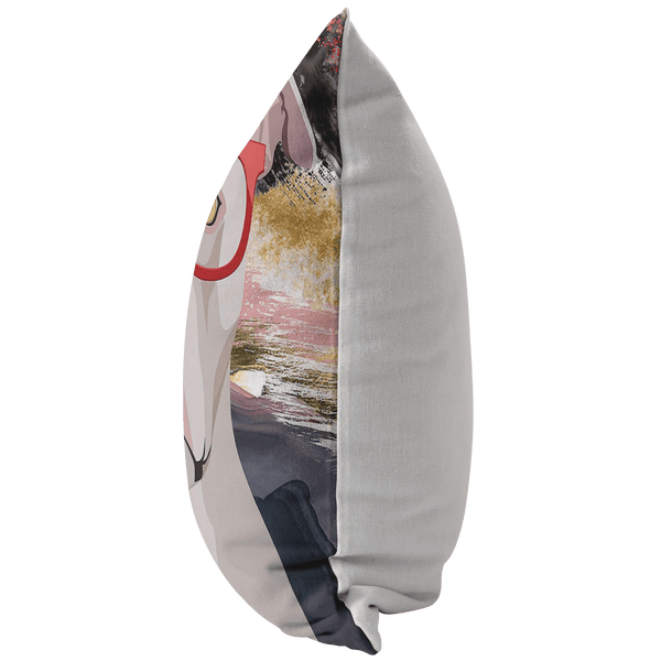 FREE SHIPPING: COOL HIPSTER PIT BULL THROW PILLOWS - 4 SIZES TO CHOOSE FROM IN STUFFED & SEWN, OR ZIP COVER ONLY, OR ZIP COVER & INSERT