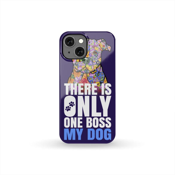 ONE BOSS PIT BULL HARD PHONE CASE, 28+ GALAXY & iPHONE MODELS