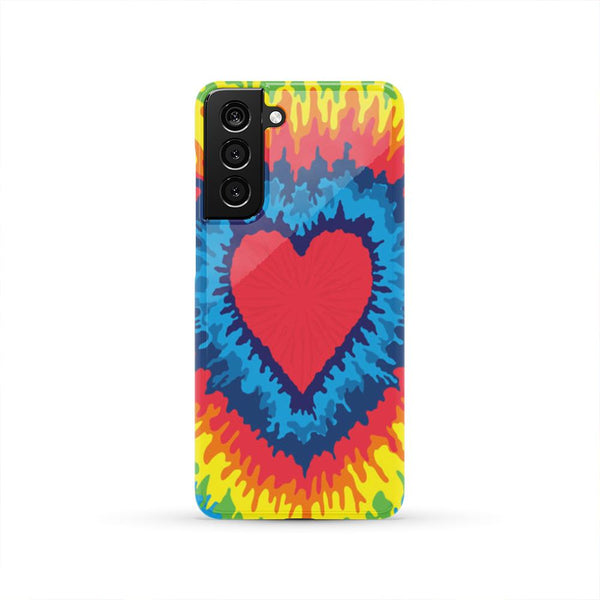 AWEOME HEART TIE DYE HARD PHONE CASE, 22 MODELS SUPPORTED!