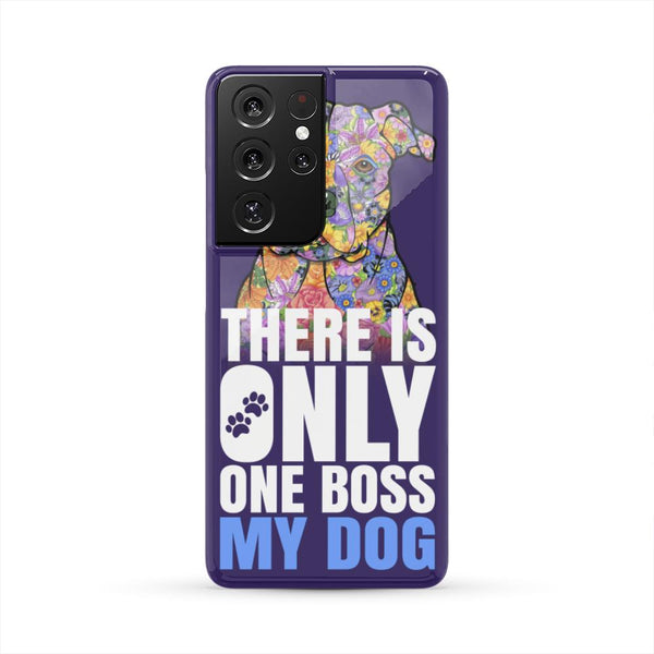 ONE BOSS PIT BULL HARD PHONE CASE, 28+ GALAXY & iPHONE MODELS