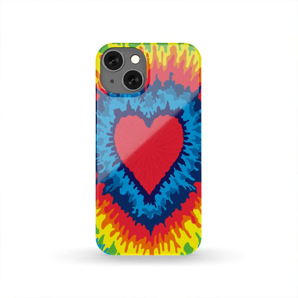 AWEOME HEART TIE DYE HARD PHONE CASE, 22 MODELS SUPPORTED!