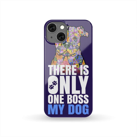 ONE BOSS PIT BULL HARD PHONE CASE, 28+ GALAXY & iPHONE MODELS