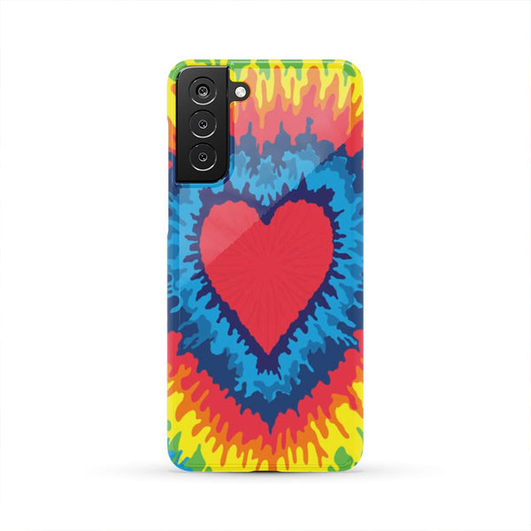 AWEOME HEART TIE DYE HARD PHONE CASE, 22 MODELS SUPPORTED!