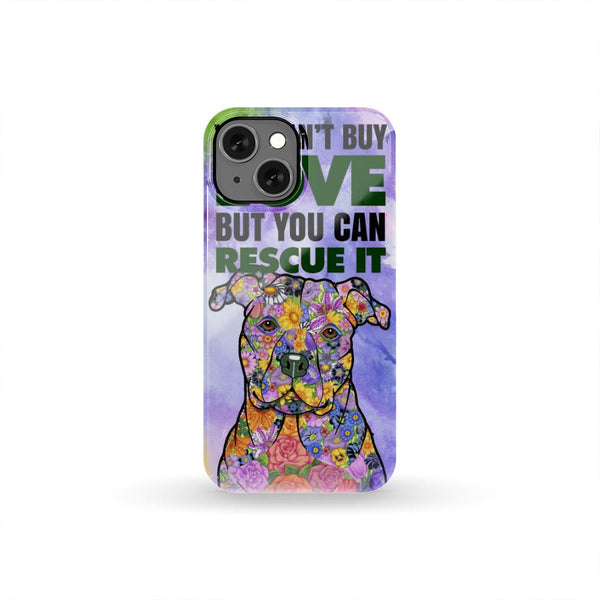 PIT BULL RESCUE HARD PHONE CASE, 28+ GALAXY & iPHONE MODELS!