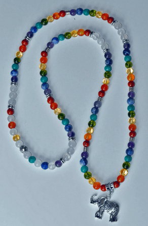 STUNNING 108 BEAD CHAKRA GEMSTONE MALA