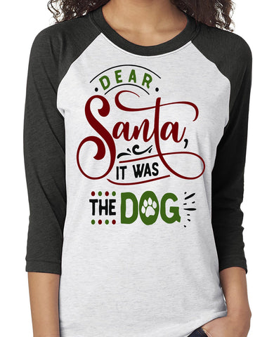 FUNNY IT WAS THE DOG RAGLAN TEE - UP TO 3XL - 2 COLORS
