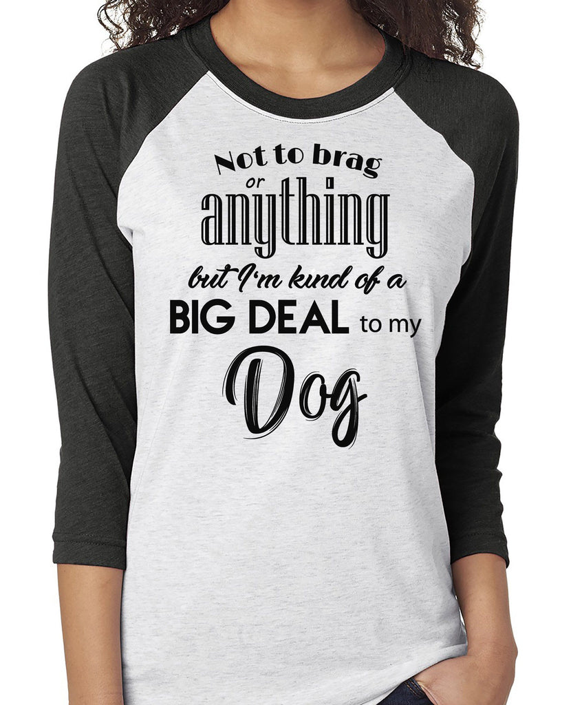 NOT TO BRAG DOG RAGLAN TEE - UP TO 3XL - 3 COLORS