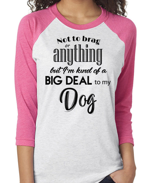 NOT TO BRAG DOG RAGLAN TEE - UP TO 3XL - 3 COLORS