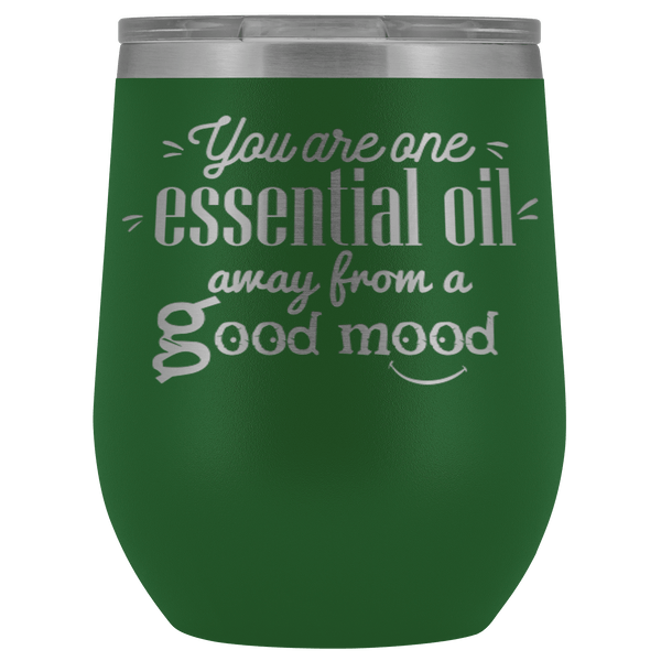 GOOD MOOD STAINLESS STEEL VACUUM WINE TUMBLER - 12 COLORS TO CHOOSE FROM