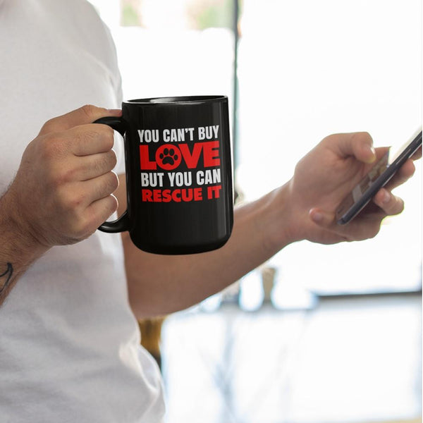 RESCUE Black Mug - BIG 15 oz. size