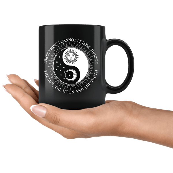 BEAUTIFUL SUN MOON TRUTH BLACK MUG