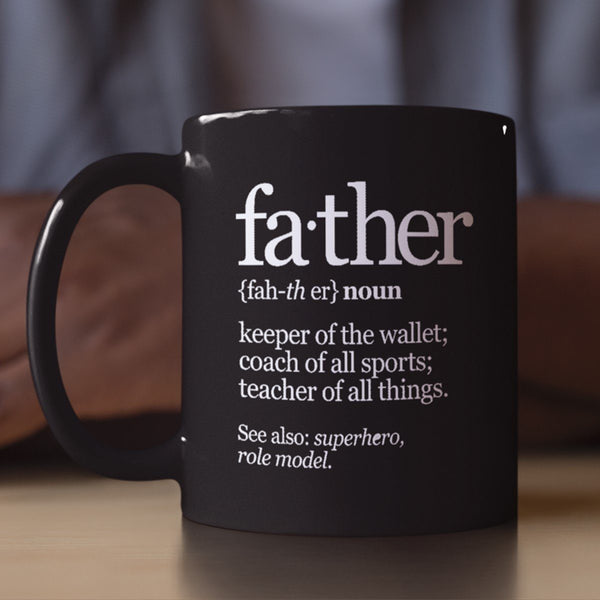 FATHER (NOUN) BLACK MUG