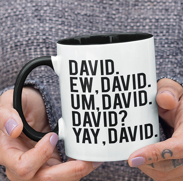 EW DAVID SCHITT'S CREEK TWO-TONED MUG