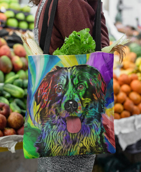 GORGEOUS POP ART BERNESE MOUNTAIN DOG CANVAS TOTE - NEW BIGGER SIZE