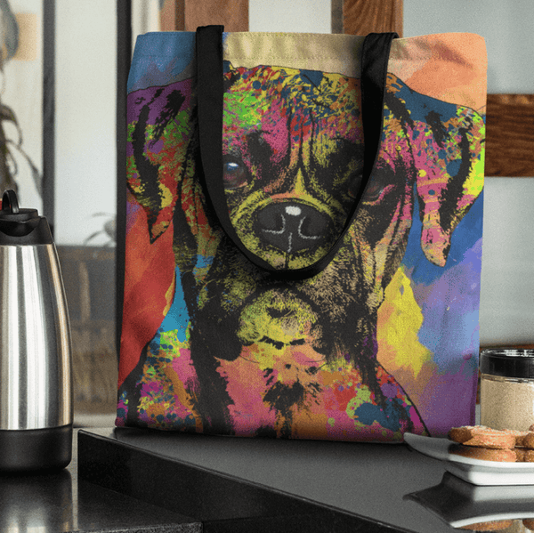 GORGEOUS POP ART BOXER CANVAS TOTE - NEW BIGGER SIZE