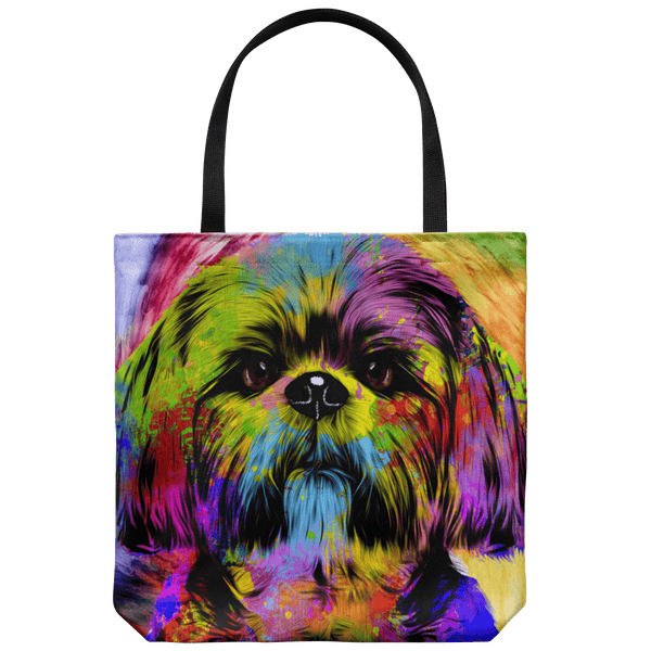 GORGEOUS POP ART SHIH TZU CANVAS TOTE - NEW BIGGER SIZE