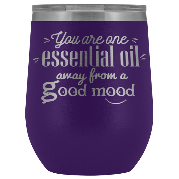 GOOD MOOD STAINLESS STEEL VACUUM WINE TUMBLER - 12 COLORS TO CHOOSE FROM