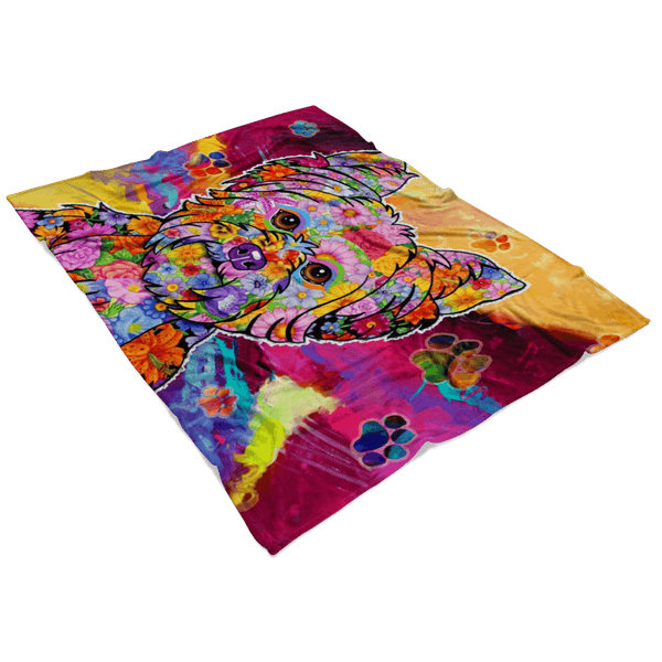FABULOUS YORKIE FLEECE BLANKET