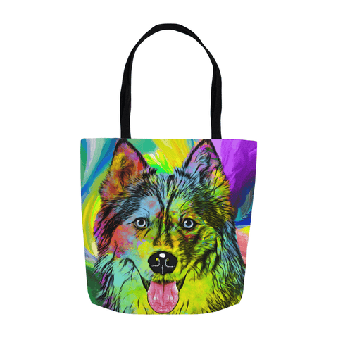 GORGEOUS POP ART HUSKY CANVAS TOTE - CHOOSE FROM 3 SIZES