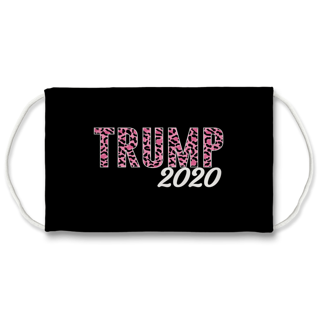 Trump 2020 pink black leopard mask - AOP Sublimation Face Mask