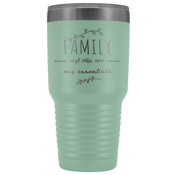 FAMILY & OILS STAINLESS STEEL VACUUM TUMBLER - COMES IN 7 COLORS - HUGE 30 OZ. SIZE