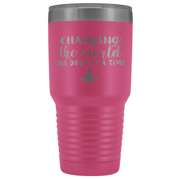 ONE DROP STAINLESS STEEL VACUUM TUMBLER - COMES IN 7 COLORS - HUGE 30 OZ. SIZE