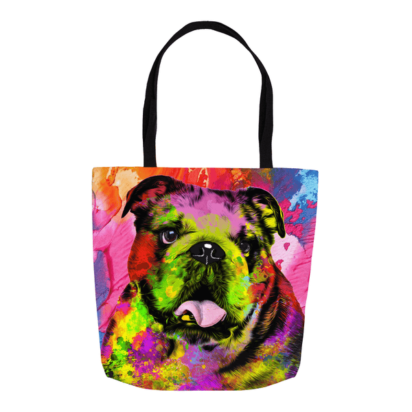 FLOWER BULLDOG CANVAS TOTE - NOW IN 3 SIZES