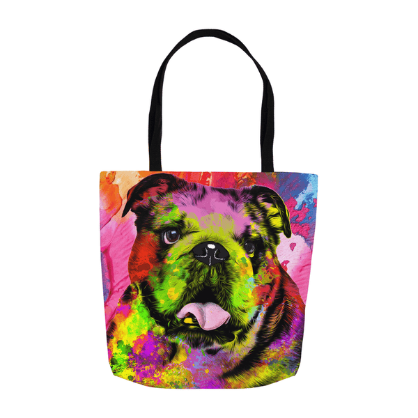 FLOWER BULLDOG CANVAS TOTE - NOW IN 3 SIZES