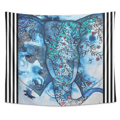 BLUE ELEPH TAPESTRY