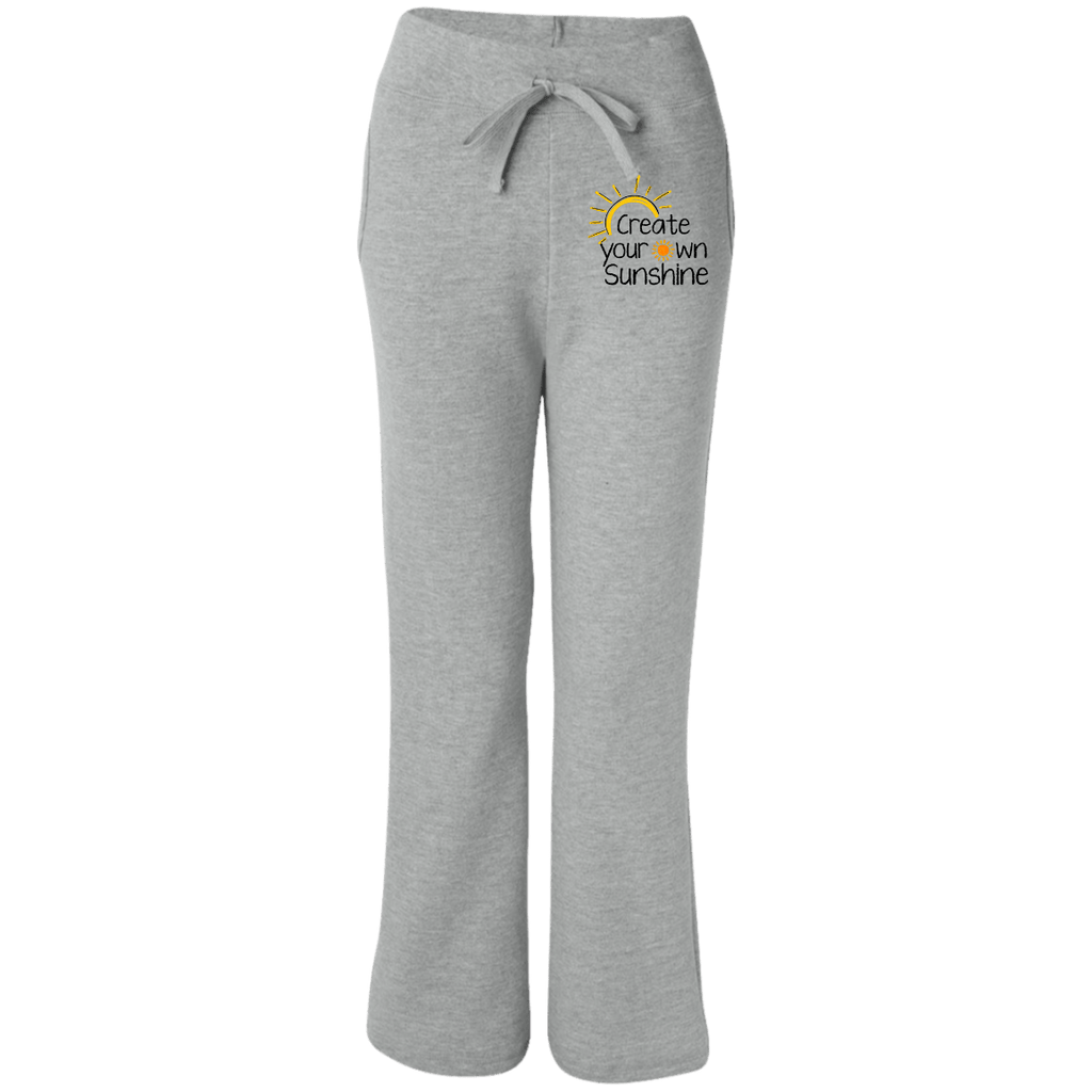 EMBROIDERED SUNSHINE Gildan Women's Open Bottom Sweatpants with Pockets