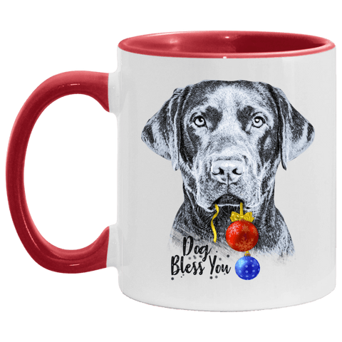DOG BLESS YOU BLACK LAB 2 TONED MUG