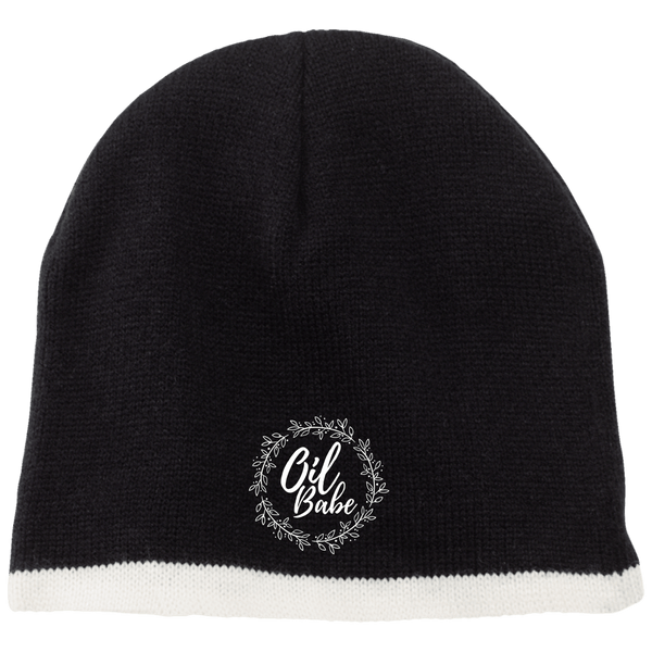 EMBROIDERED OIL BABE 100% Acrylic Beanie