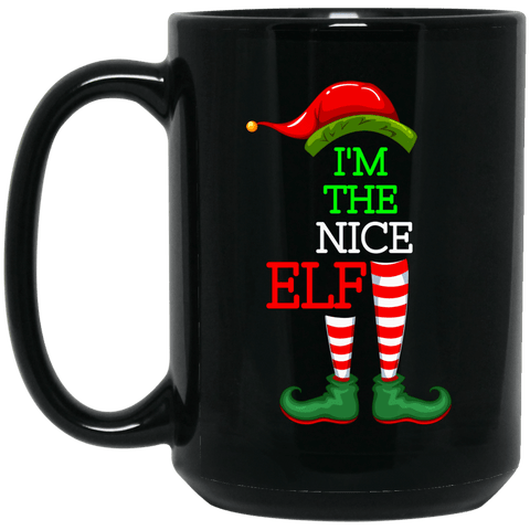 NICE ELF 15 oz. Black Mug