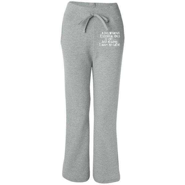 EMBROIDERED ESSENTIAL OILS Gildan Women's Open Bottom Sweatpants with Pockets