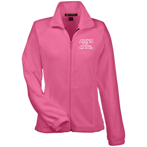 EMBROIDERED ESSENTIAL OILS Women's Fleece Jacket - 7 Colors to Choose From