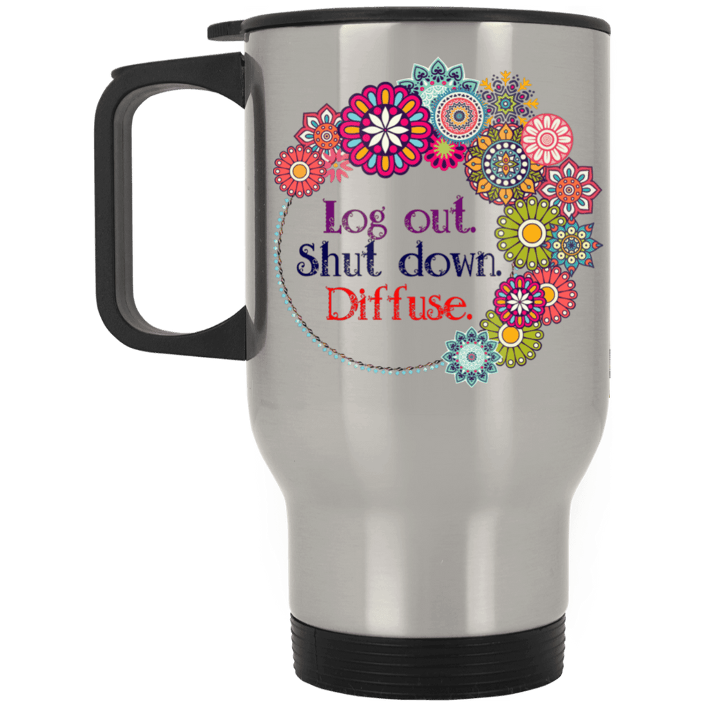 DIFFUSE Silver Stainless Travel Mug - 14 oz.