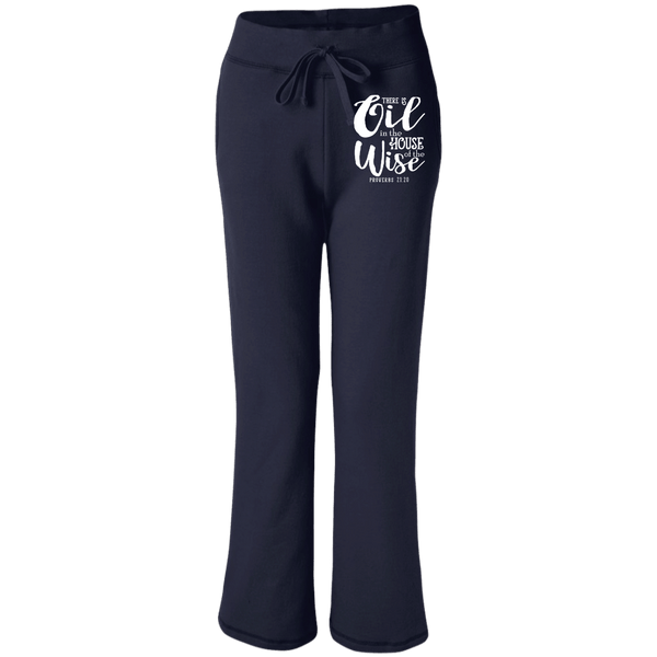 EMBROIDERED PROVERBS Gildan Women's Open Bottom Sweatpants with Pockets