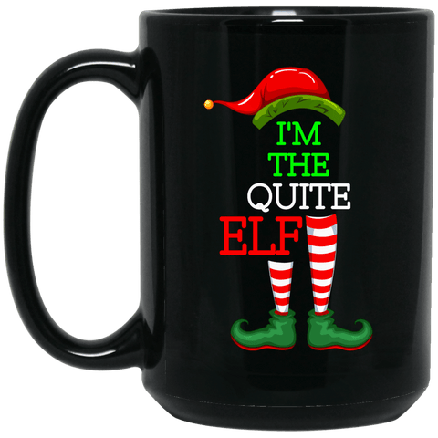 QUIET ELF 15 oz. Black Mug
