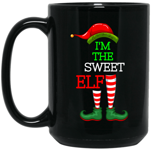 SWEET ELF 15 oz. Black Mug