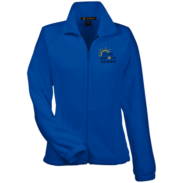 EMBROIDERED SUNSHINE Women's Fleece Jacket - 4 Colors to Choose From