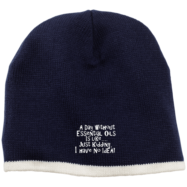 EMBROIDERED ESSENTIAL OILS 100% Acrylic Beanie