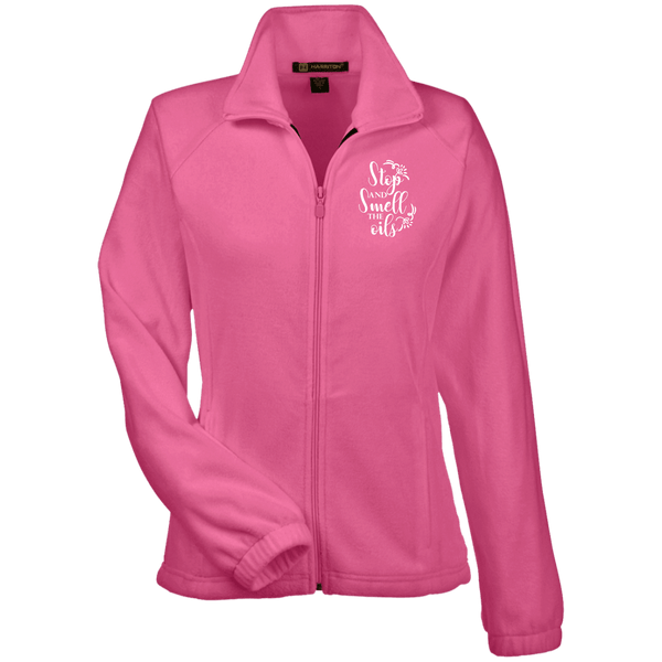 EMBROIDERED SMELL THE OILS Women's Fleece Jacket - 6 Colors to Choose From