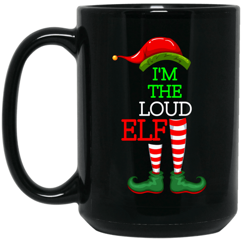LOUD ELF 15 oz. Black Mug