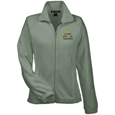EMBROIDERED SUNSHINE Women's Fleece Jacket - 4 Colors to Choose From