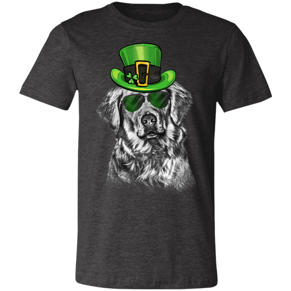 ST. PADDY'S DAY GOLDEN RETRIEVER BELLA CANVAS TEES - SIZES TO 4XL - 4 COLORS TO CHOOSE FROM
