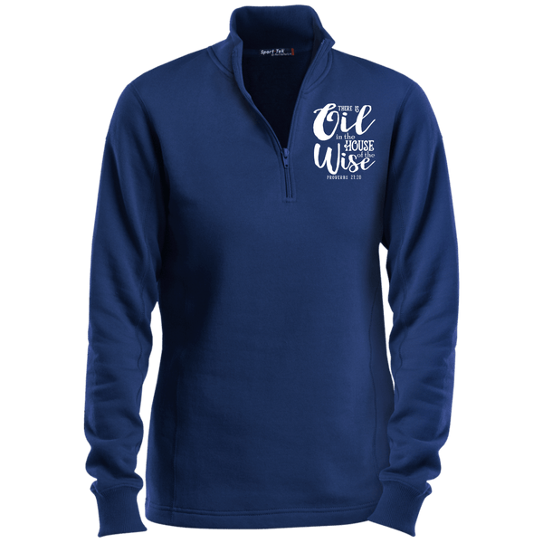 EMBROIDERED PROVERBS Sport-Tek Ladies' 1/4 Zip Sweatshirt- 7 Colors to Choose From