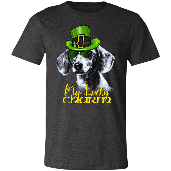 COOL LUCKY CHARM DACHSHUND BELLA CANVAS TEES - SIZES TO 4XL - 2 COLORS